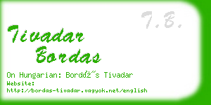 tivadar bordas business card